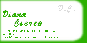 diana cserep business card